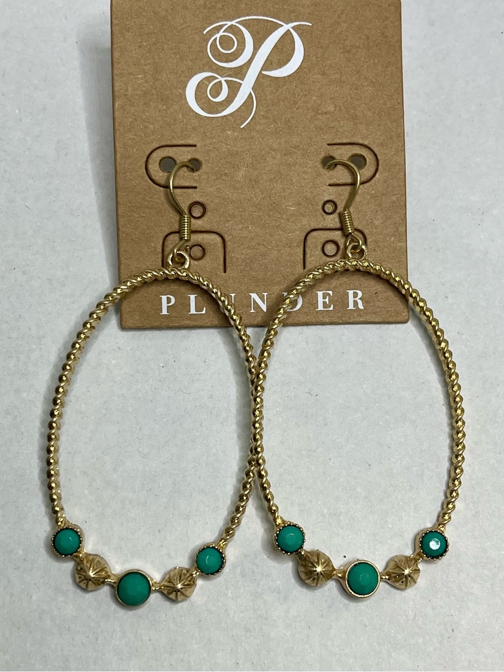 Plunder Gold and Turquoise Earrings